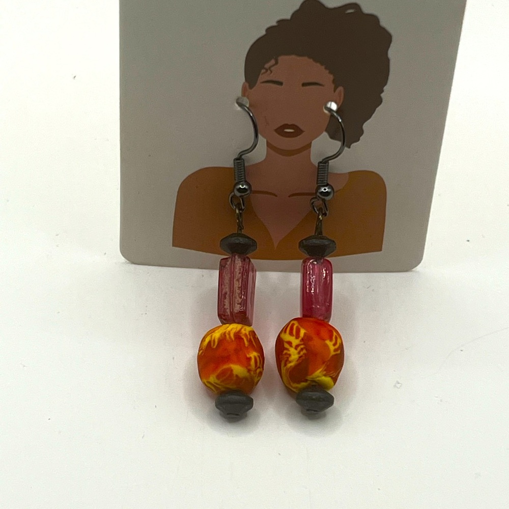 Elegant Multicolor Beaded Earrings
